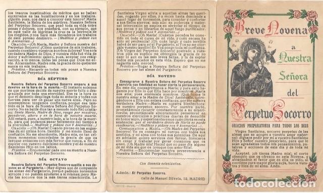 Libros antiguos: BREVE NOVENA A NTRA. SRA. DEL PERPETUO SOCORRO - A-NOVENA-128