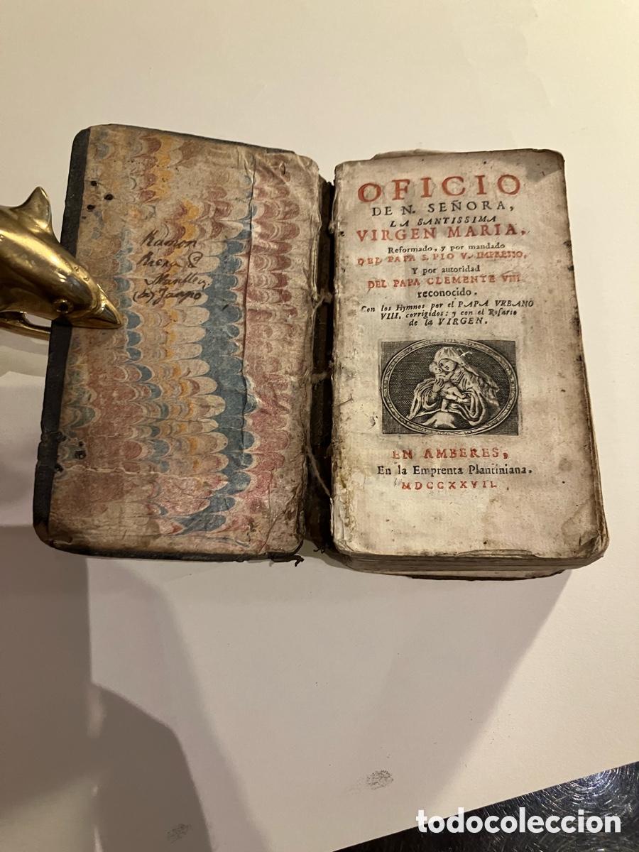 Libros antiguos: Oficio Semana Santa. Amberes Plantin