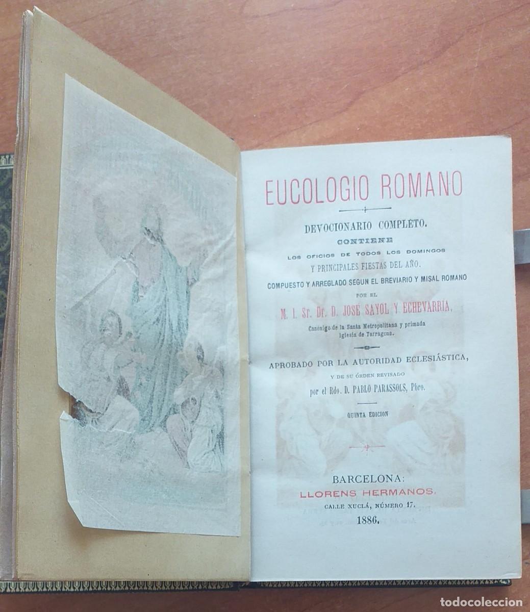 Libros antiguos: 1886 - EUCOLOGICO ROMANO - DEVOCIONARIO COMPLETO - Foto 5