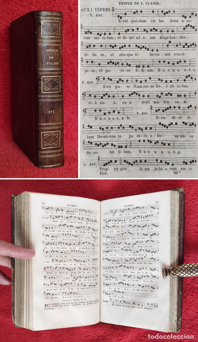 Livros antigos: A&Ntilde;O 1847 - ANTIFONARIO DE VERANO - CANTO GREGORIANO EN LAT&Iacute;N - M&Uacute;SICA - PARTITURAS