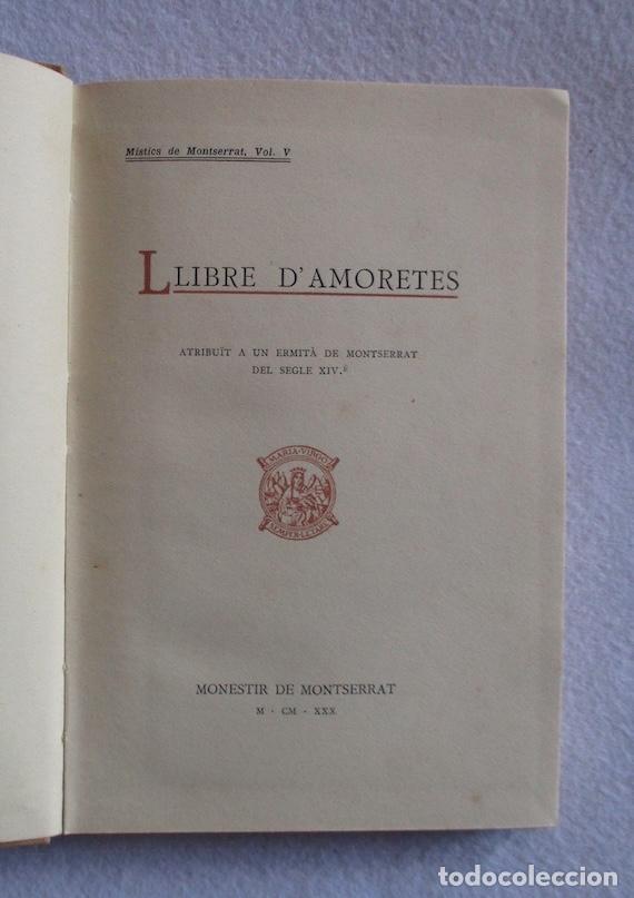 Libros antiguos: LLIBRE DAMORETES - 1930 - Foto 2