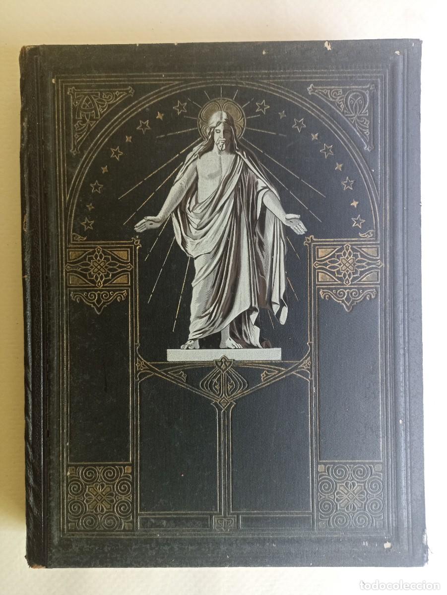 Antiquarische B&uuml;cher: Das Neue Testament, libro en alem&aacute;n del siglo XIX (Gran tama&ntilde;o)