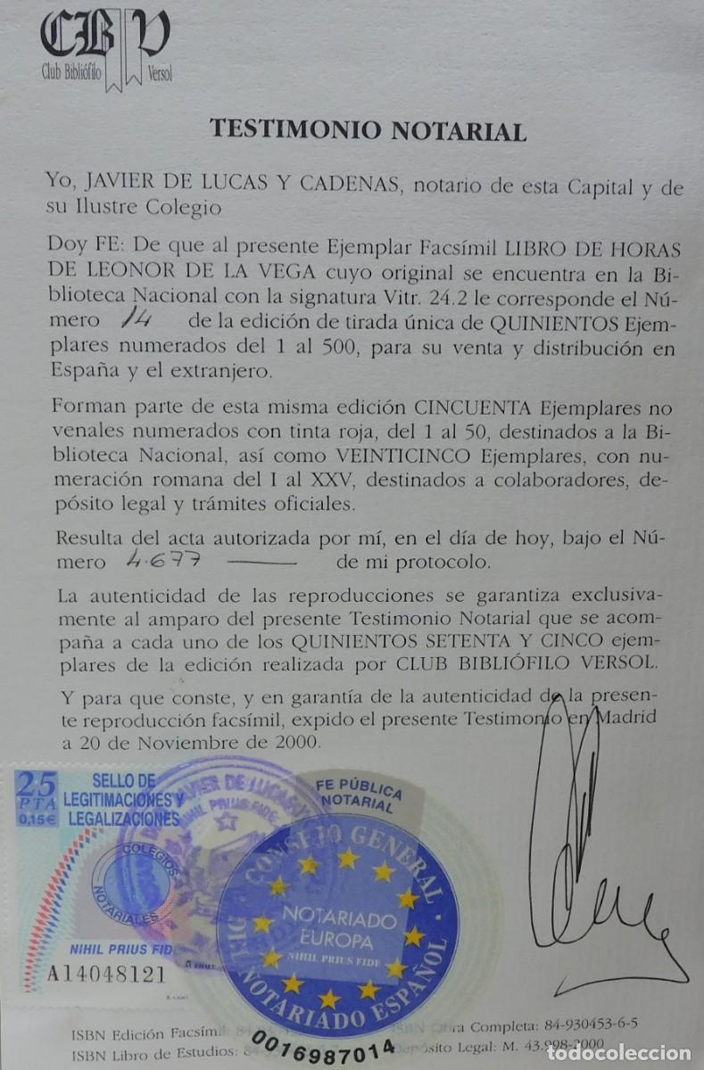 Libros antiguos: LIBRO DE HORAS DE LEONOR DE LA VEGA- FACS&Iacute;MIL - Foto 25