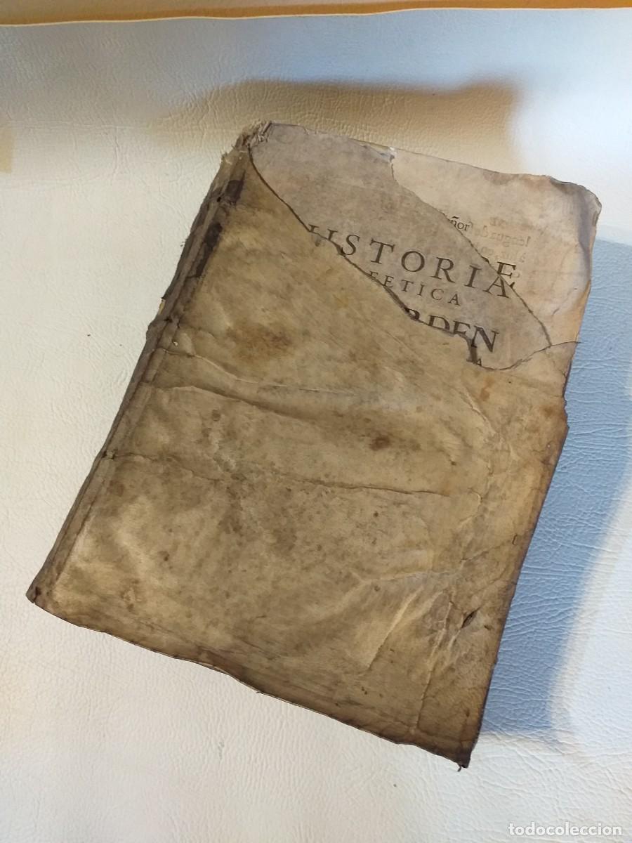 Libri antichi: PERGAMINO HISTORIA PROFETICA DE LA ORDEN DE NUESTRA SE&Ntilde;ORA DEL CARMEN. A&Ntilde;O 1641.