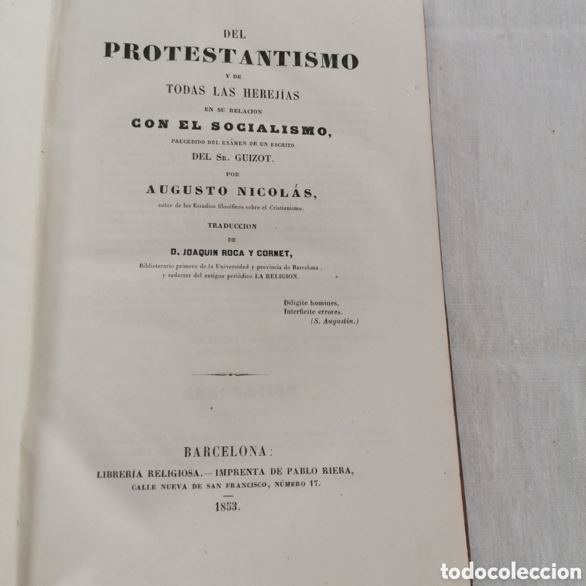 Libros antiguos: Libro Del Protestantismo de Augusto Nicol&aacute;s - Foto 8