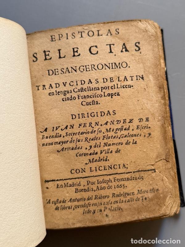 Libros antiguos: Ep&iacute;stolas selectas de San Geronimo - Ioseph Fernandez Buendia, 1665
