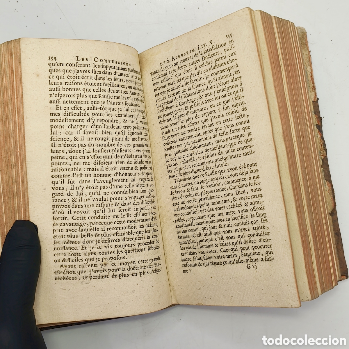 Libros antiguos: Libro A&ntilde;o 1727. LES CONFESSIONS DE S.AUGUSTIN +VIE HEUREUSE.Arnauld d'Andilly. Par&iacute;s, Desprez.(Raro)