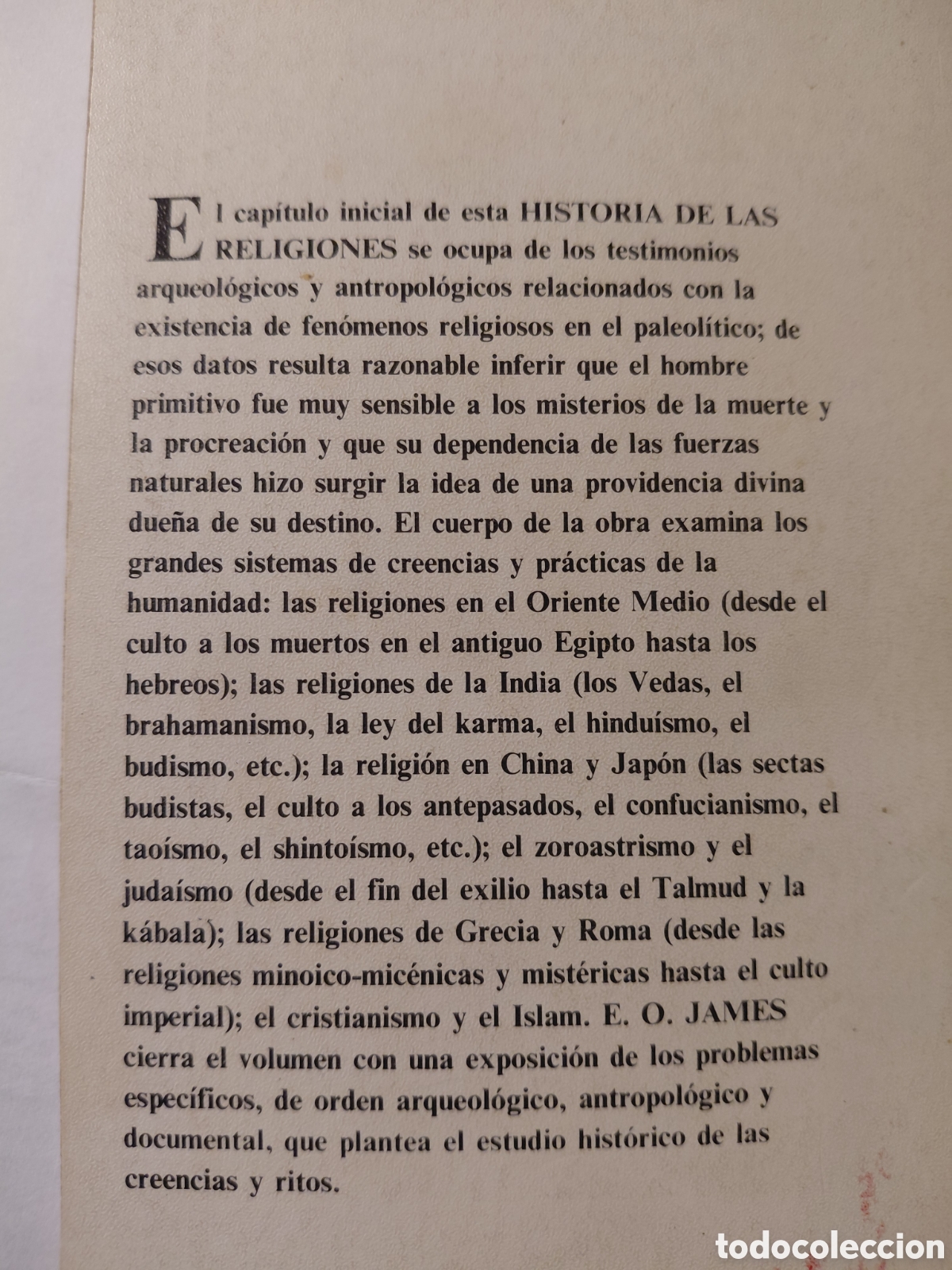 Libros antiguos: Historia de las religiones E.O. James - Foto 2