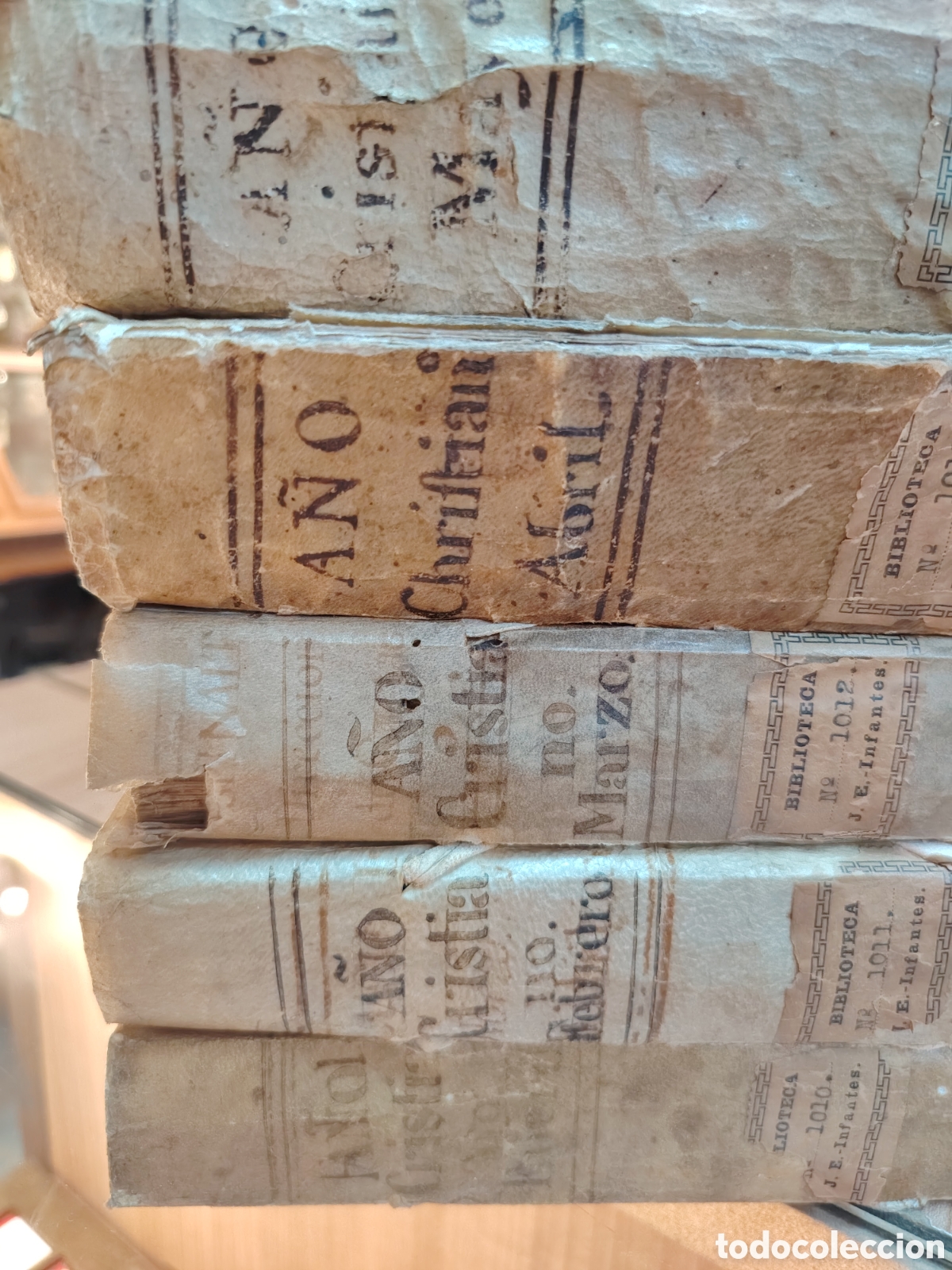Libros antiguos: ANTIGUA COLECCI&Oacute;N FORMADA POR DOCE TOMOS A&Ntilde;O CRISTIANO O EJERCICIOS DEVOTOS SIGLO XVIII... - Foto 5
