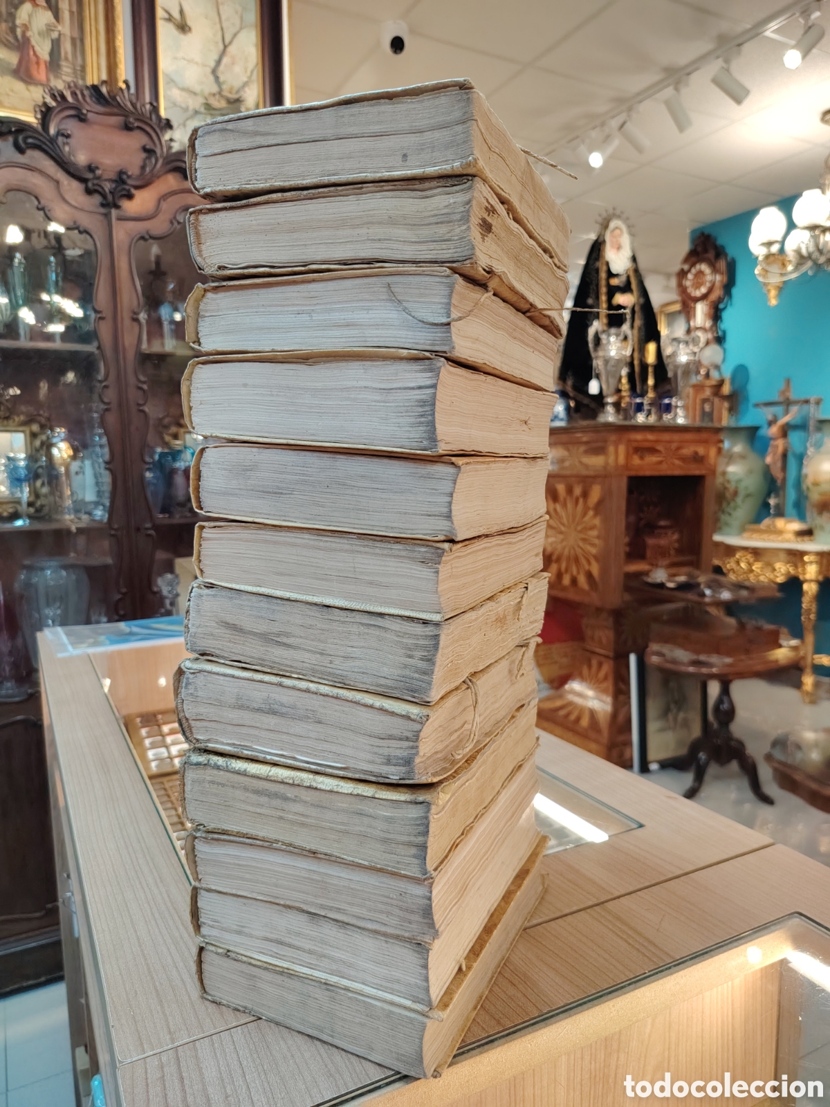 Libros antiguos: ANTIGUA COLECCI&Oacute;N FORMADA POR DOCE TOMOS A&Ntilde;O CRISTIANO O EJERCICIOS DEVOTOS SIGLO XVIII... - Foto 6