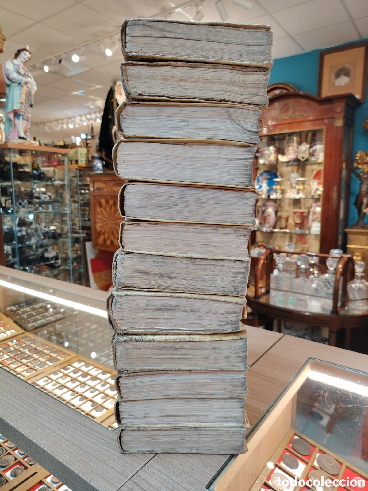 Libros antiguos: ANTIGUA COLECCI&Oacute;N FORMADA POR DOCE TOMOS A&Ntilde;O CRISTIANO O EJERCICIOS DEVOTOS SIGLO XVIII... - Foto 7