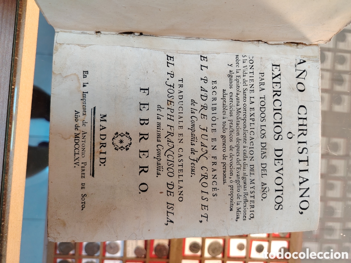 Libros antiguos: ANTIGUA COLECCI&Oacute;N FORMADA POR DOCE TOMOS A&Ntilde;O CRISTIANO O EJERCICIOS DEVOTOS SIGLO XVIII... - Foto 13
