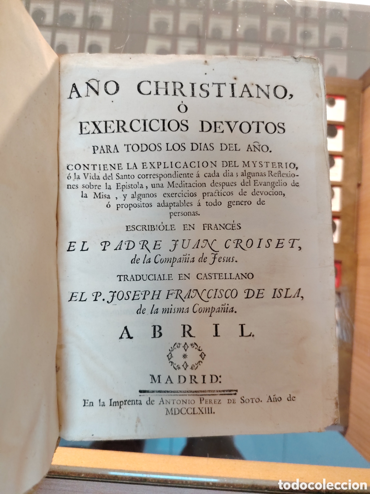 Libros antiguos: ANTIGUA COLECCI&Oacute;N FORMADA POR DOCE TOMOS A&Ntilde;O CRISTIANO O EJERCICIOS DEVOTOS SIGLO XVIII... - Foto 14