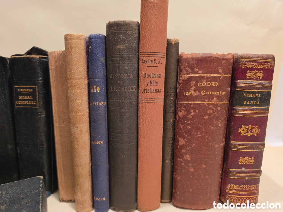 Livros antigos: LIBROS RELIGIOSOS. MISALES, A&Ntilde;O CRISTIANO, SEMAMA SANTA, OFICIO CRISTIANO. LOTE DE 10 EJEMPLARES.