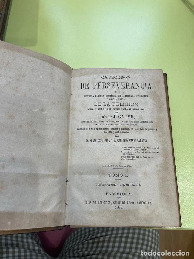 Libros antiguos: Lote de Catecismo de perseverancia - Foto 2