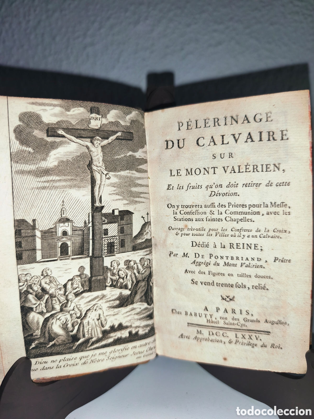 Libros antiguos: Peregrinaci&oacute;n al Calvario A&ntilde;o 1775