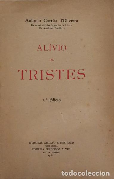 Libros antiguos: CORR&Ecirc;A DE OLIVEIRA. (Ant&oacute;nio) - AL&Iacute;VIO DE TRISTES. [2.&ordf; EDI&Ccedil;&Atilde;O]