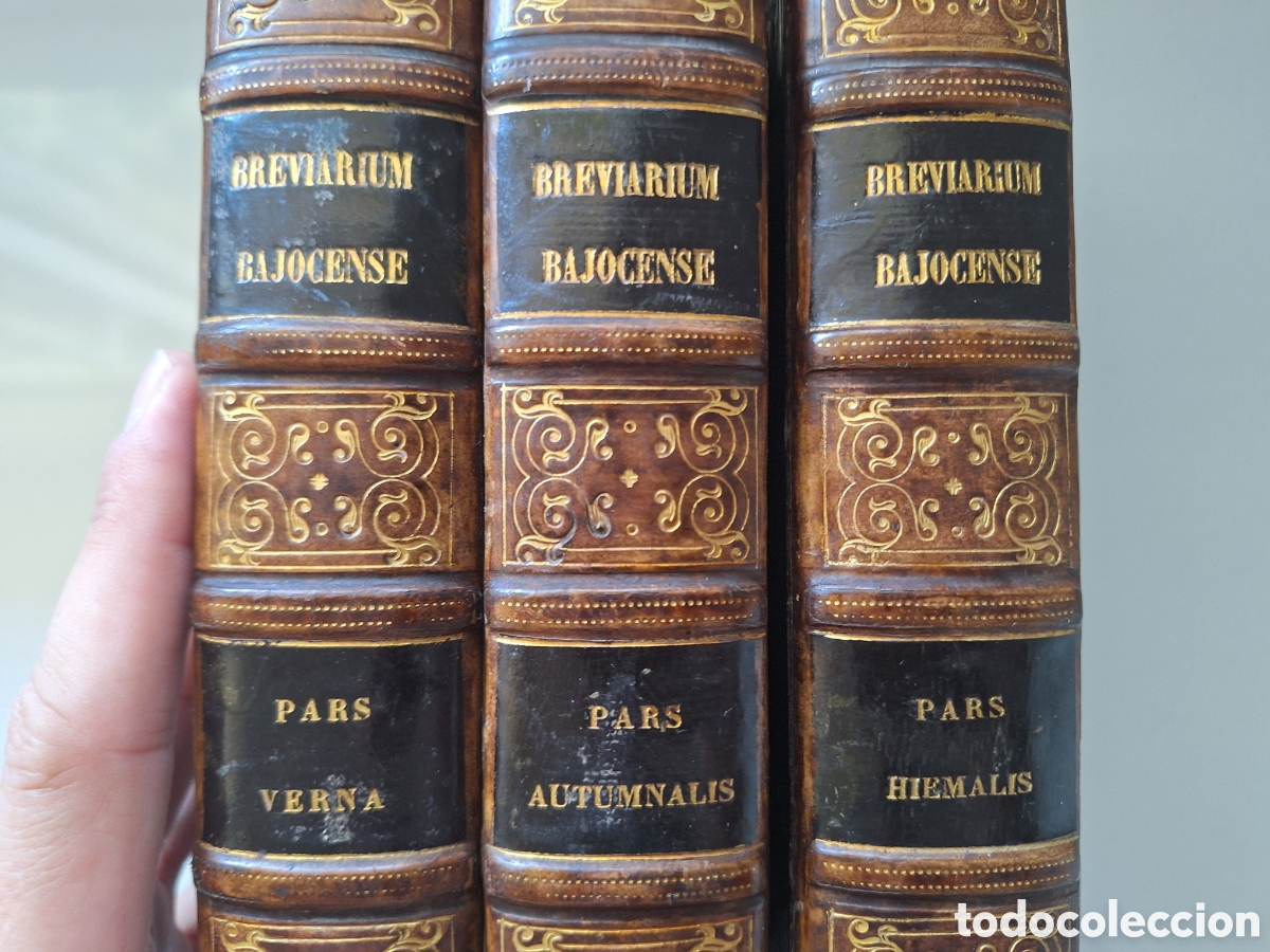 Libros antiguos: Breviarium Bajocense, 3 vols, a&ntilde;o 1771