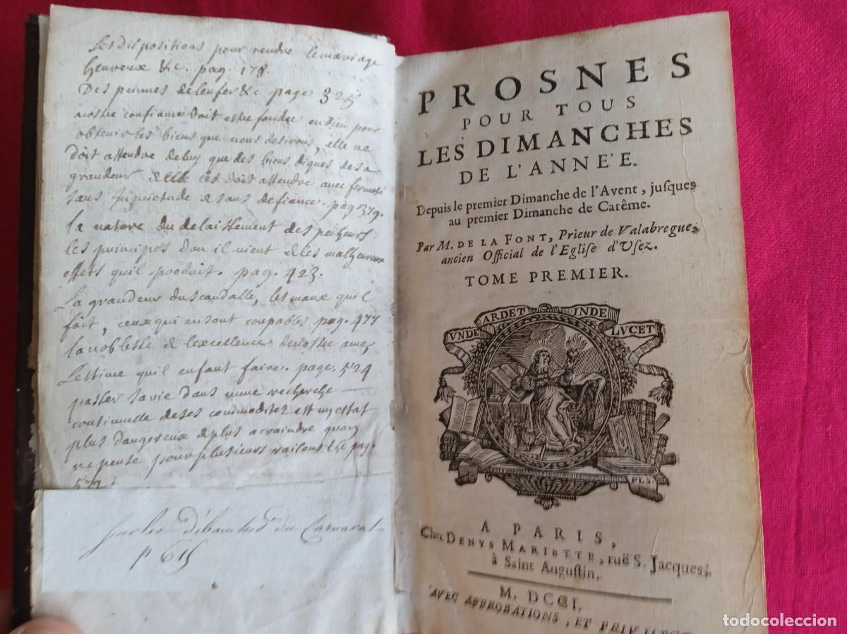 Libros antiguos: Libro muy antiguo en Franc&eacute;s a&ntilde;o 1701
