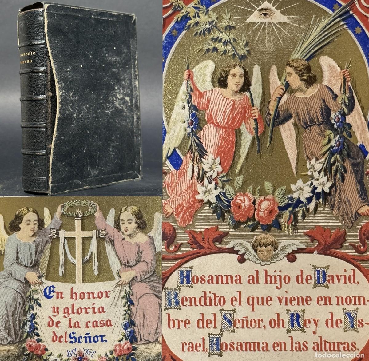 Libros antiguos: a&ntilde;o 1855 - EUCOLOGIO ROMANO - DEVOCIONARIO - OFICIOS DE SEMANA SANTA - ILUSTRADO