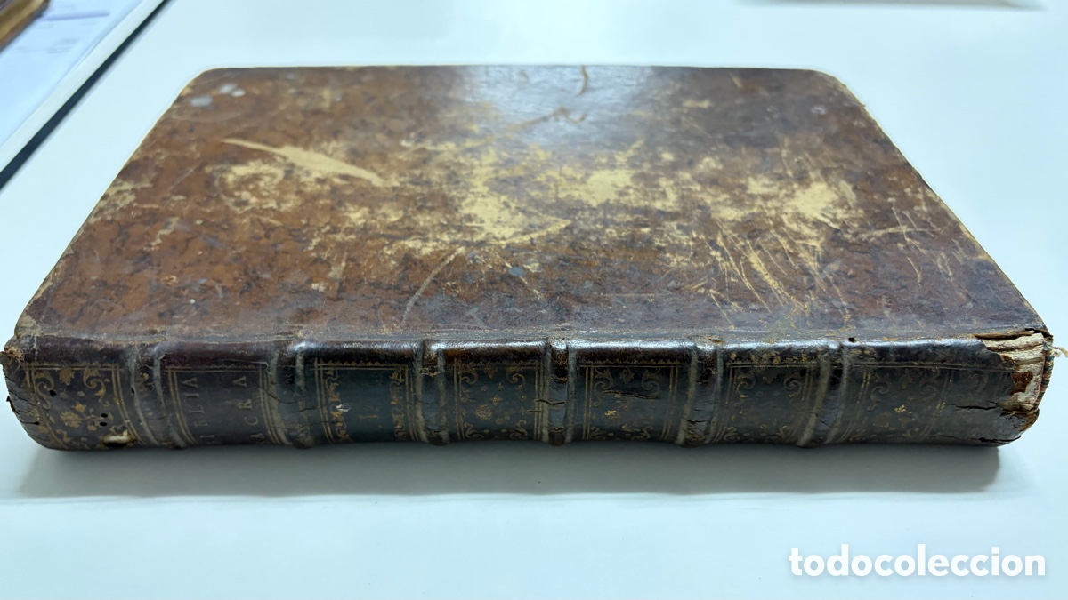 Libros antiguos: Biblia Sacra Vulgatae Editionis (Sixti V & Clementis VIII, c. 1700)