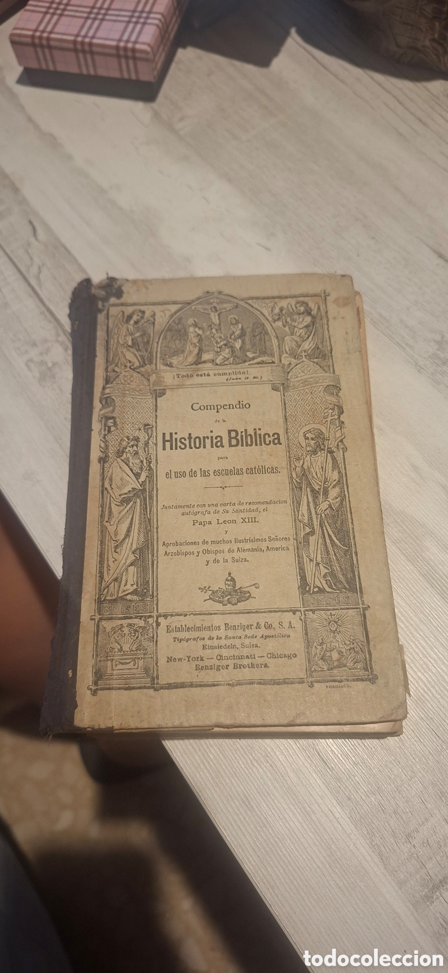 Libros antiguos: Compendio de la Historia B&iacute;blica de Benziger & Co.