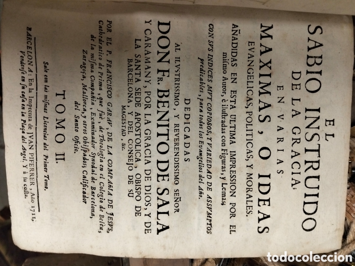 Libros antiguos: Libro de pergamino El Sabio instruido de la Gracia