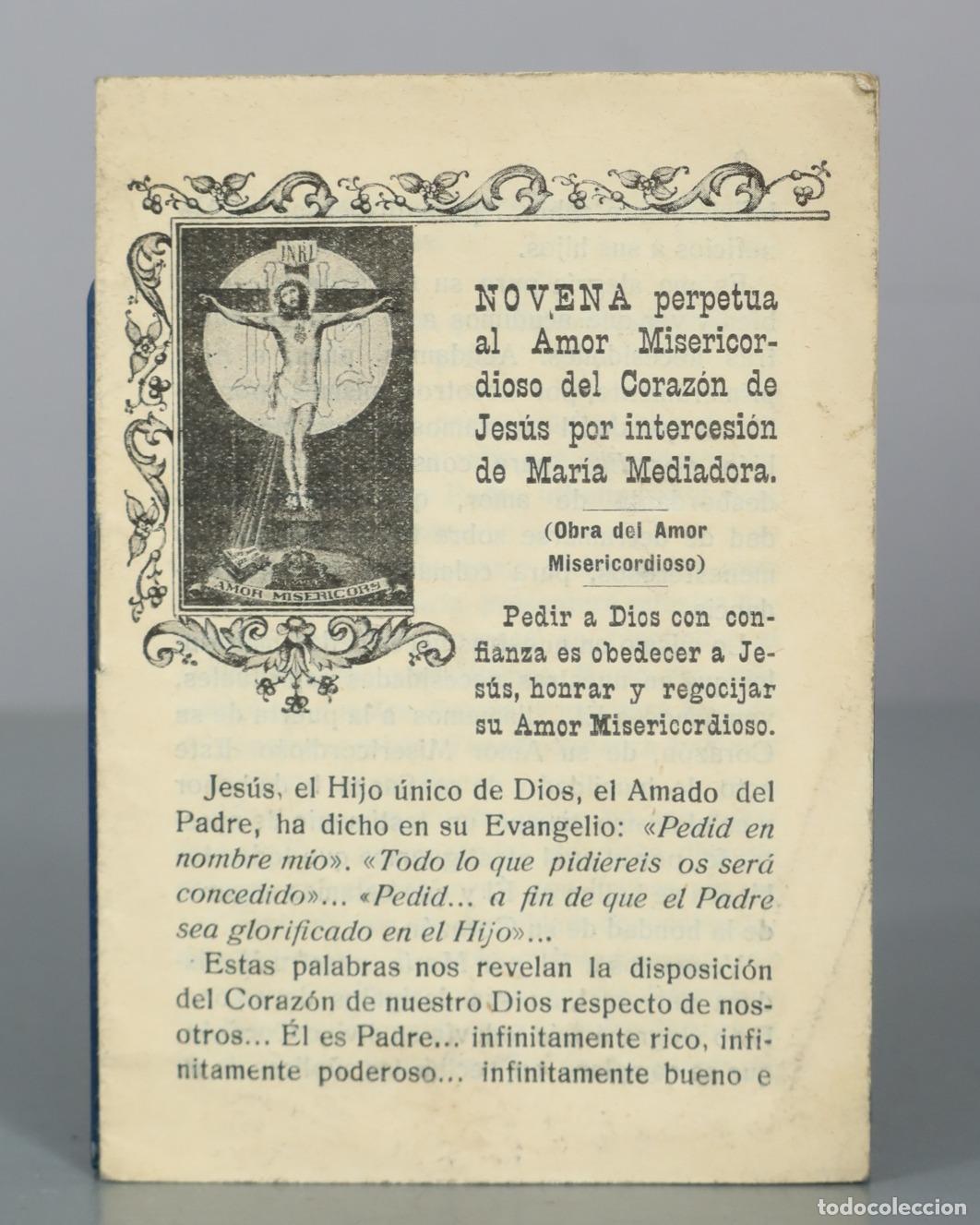 Livres anciens: Novena perpetua al Amor Misericordioso del Coraz&oacute;n de Jes&uacute;s por intercesi&oacute;n de Mar&iacute;a Mediadora -