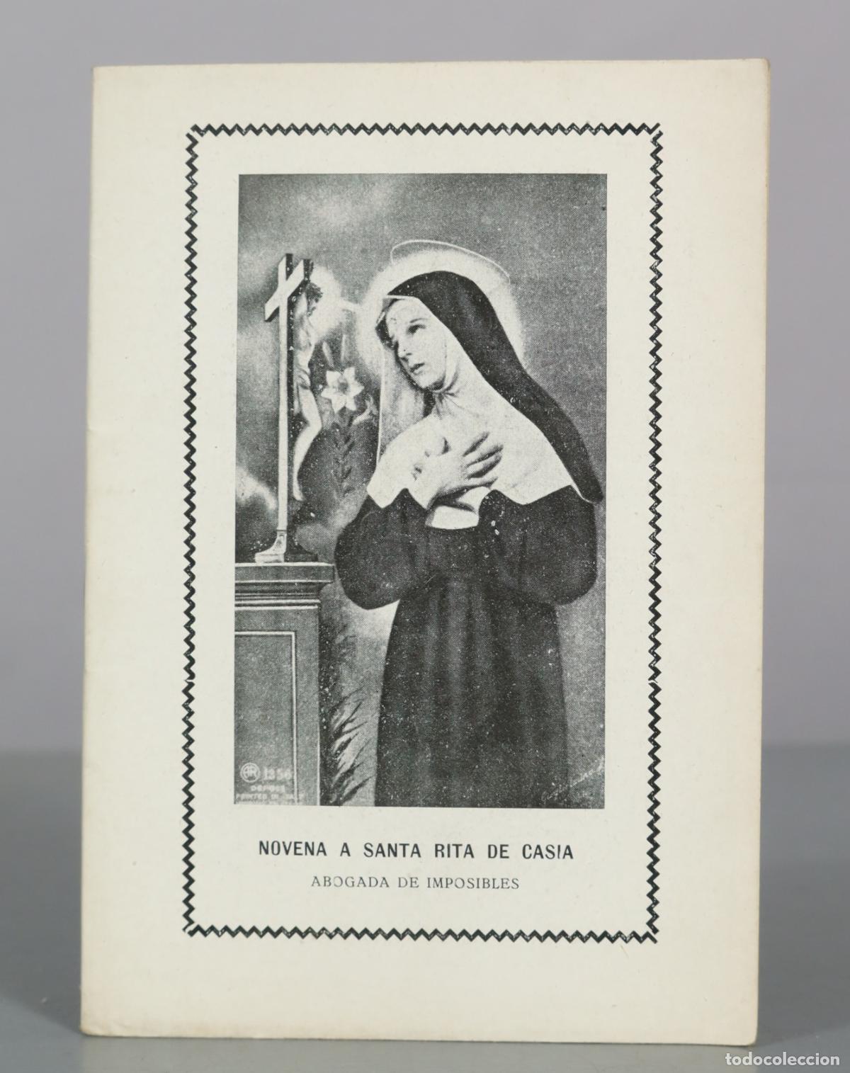 Libros antiguos: Novena y Otras Devociones a Santa Rita de Casia - P. Francisco Valcarce - Talleres Gr&aacute;ficos E.