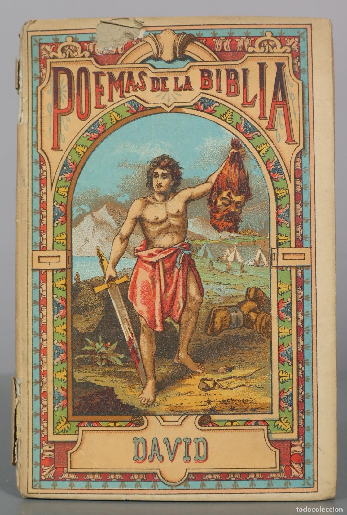 Libros antiguos: Poemas de la Biblia. David - D. Cecilio Navarro - Librer&iacute;a de Juan y Antonio Bastinos, Editores 1889