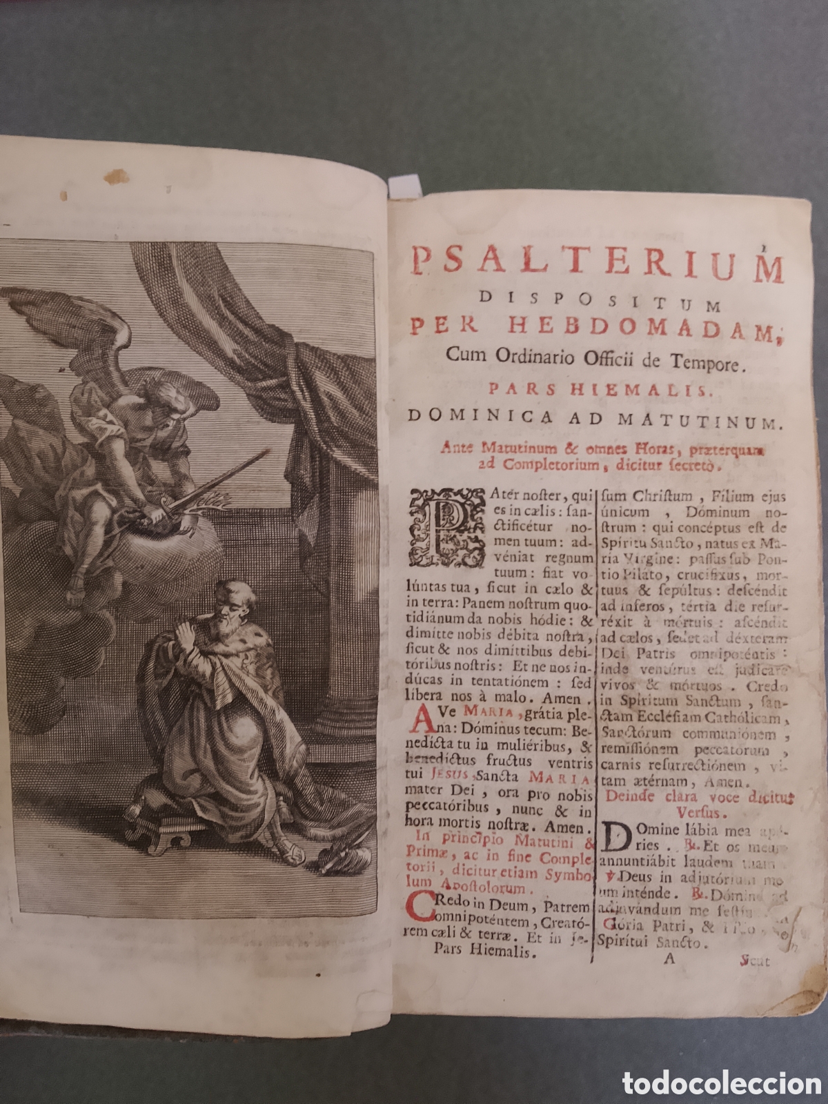 Libros antiguos: Breviarium romanum - para hiemalis-1754-con decreto Benedicto XlV para Guadalupe mexicana-Nueva Espa