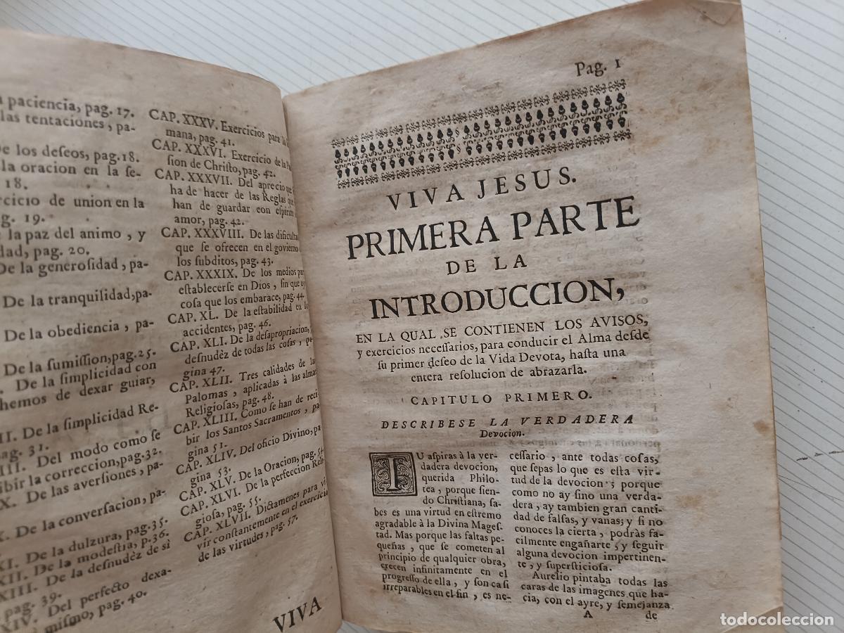 Libros antiguos: INTRODUCCION A LA VIDA DEVOTA DE S. FRANCISCO DE SALES - Foto 6