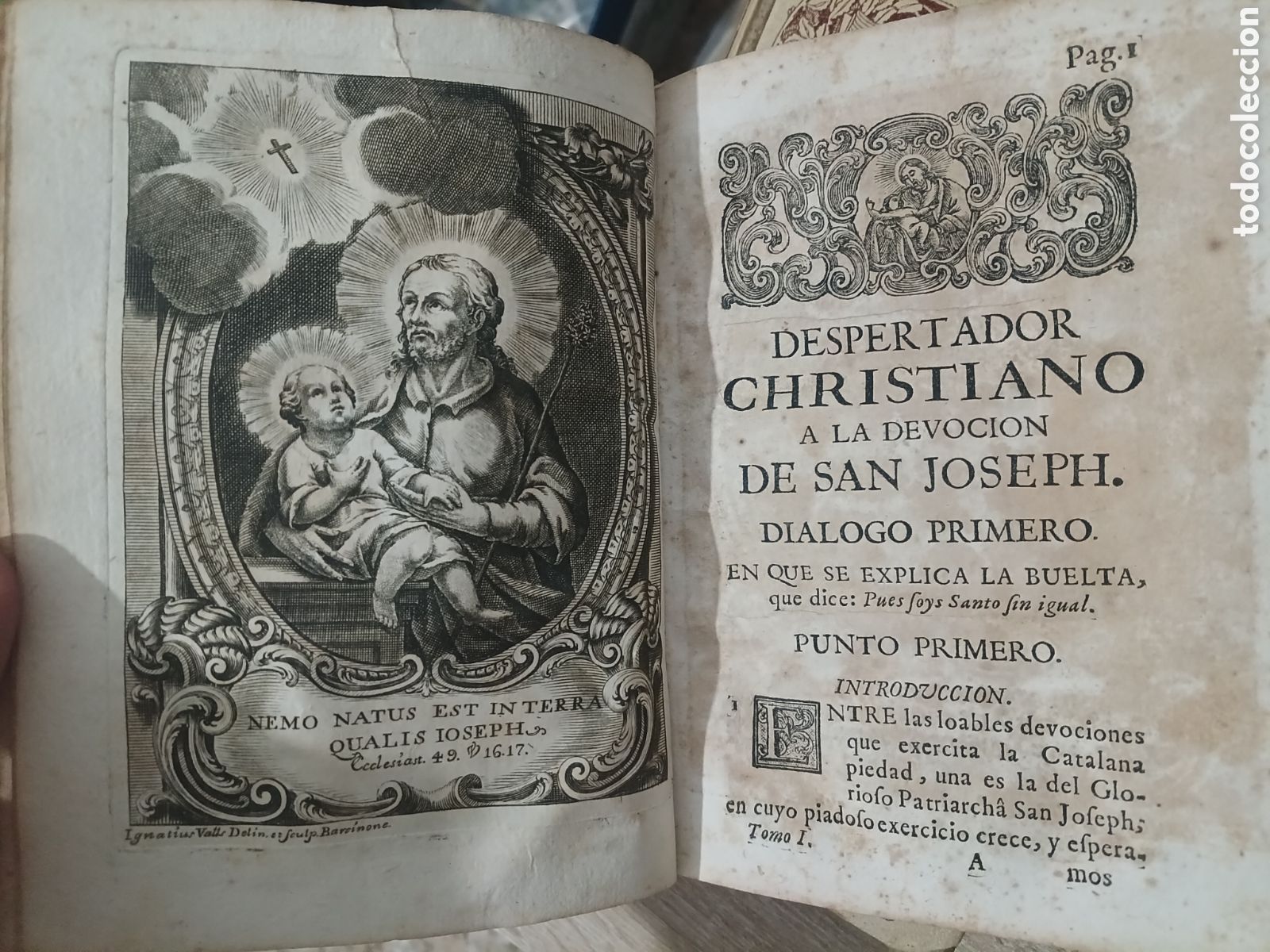 Libros antiguos: A&Ntilde;O 1745 - DESPERTADOR CHRISTIANO A LA DEVOCION DE SAN JOS&Eacute; - GRABADO