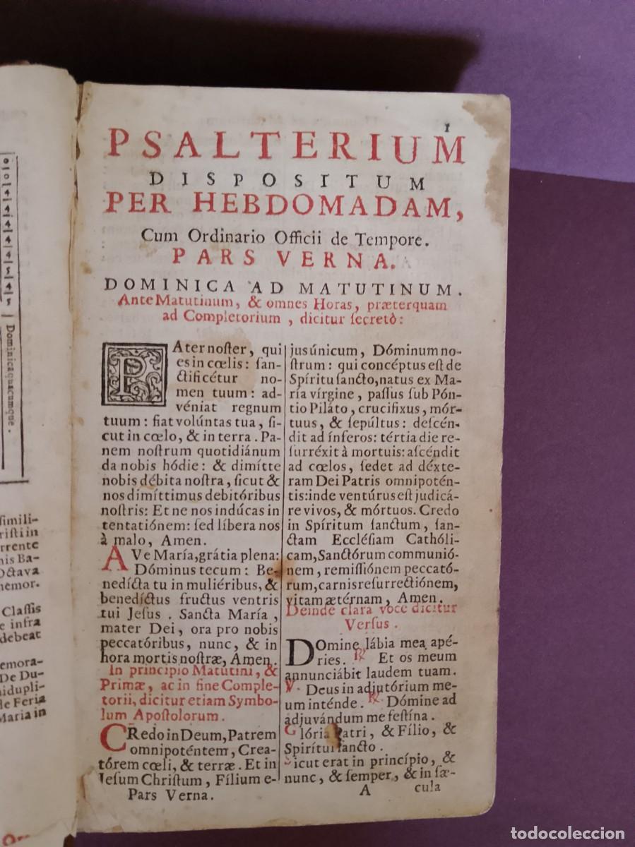 Libros antiguos: Breviarium romanum - siglo XVIII - con oficio Santiago Patr&oacute;n de Espa&ntilde;a y Sta Eulalia de Barcelona