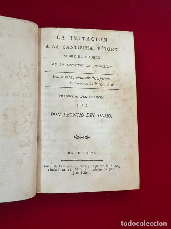 Libros antiguos: LA IMITACION DE LA SANT&Iacute;SIMA V&Iacute;RGEN - DON LEONCIO DEL OLMO, BARCELONA 1860&rdquo;