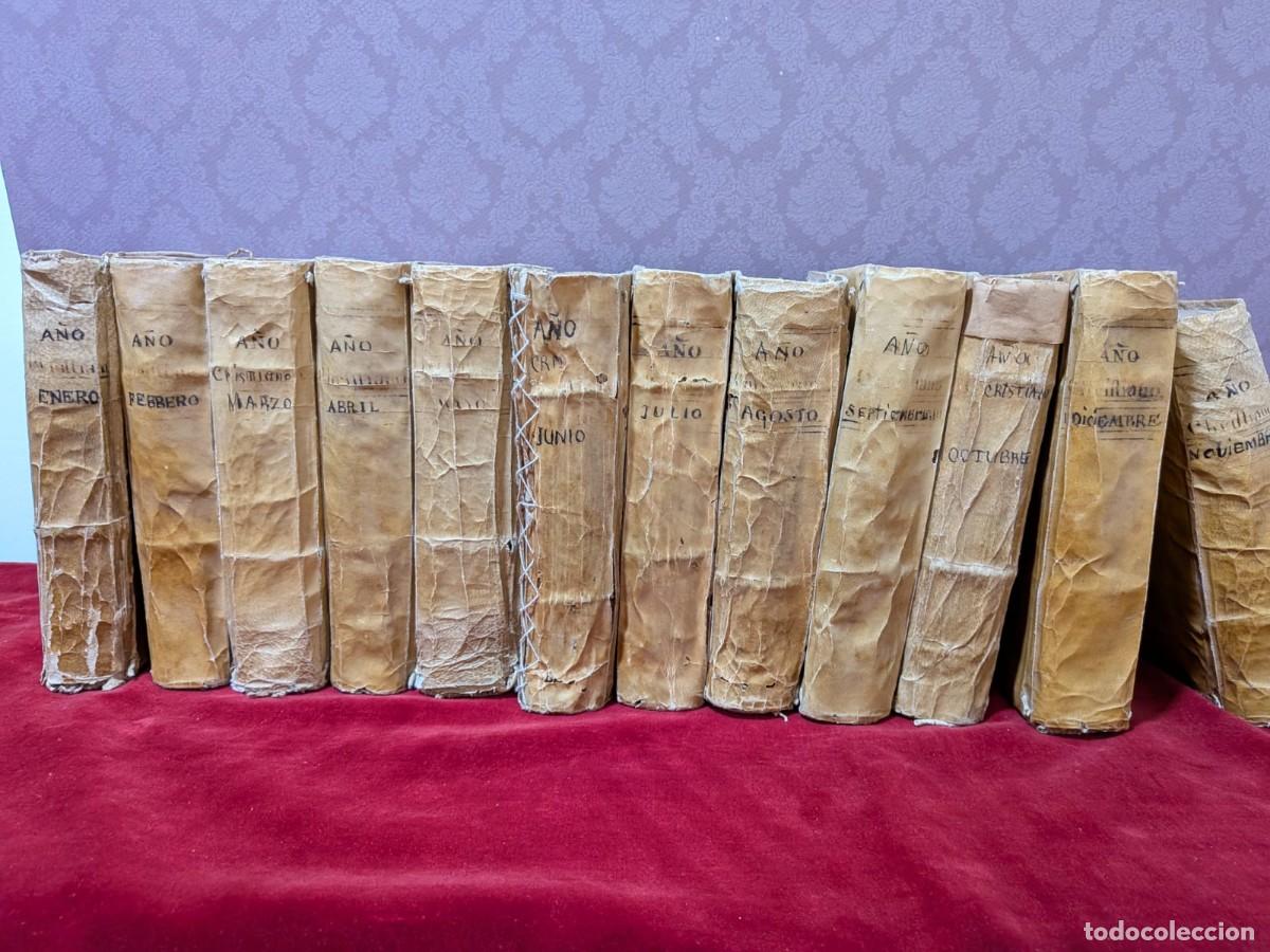 Libros antiguos: A&Ntilde;O CRISTIANO. MADRID IMPRENTA DE SANCHA 1778 12 TOMOS MAS 5 A&Ntilde;ADIDOS DE DOMINICAS Y FIESTAS MOVILES
