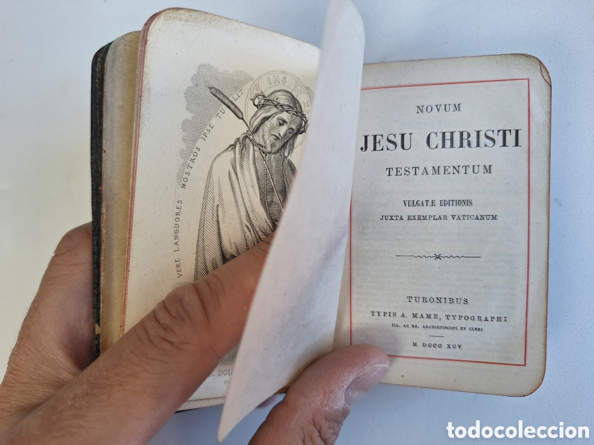 Libros antiguos: Manuale Christianum, Vulgata, Mame, 1895