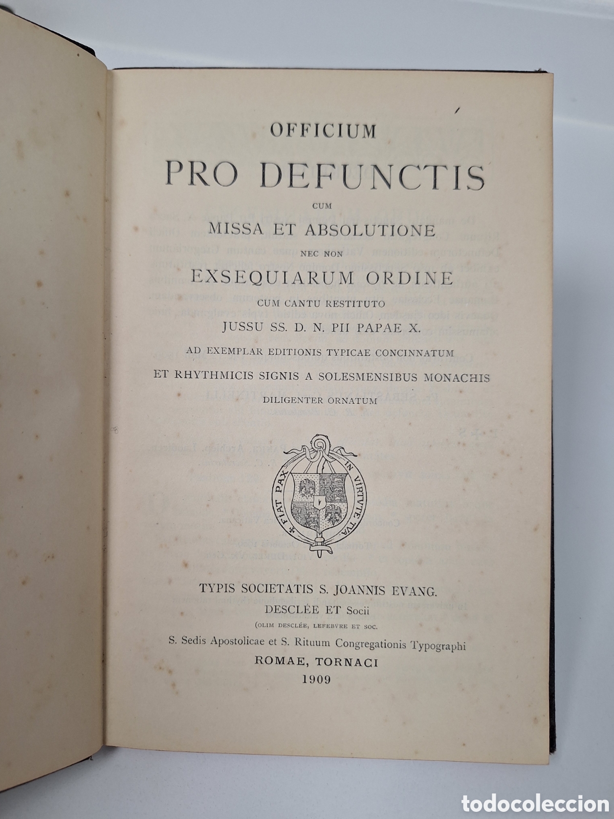 Libros antiguos: Officium et Missa pro defunctis, Desclee, 1909