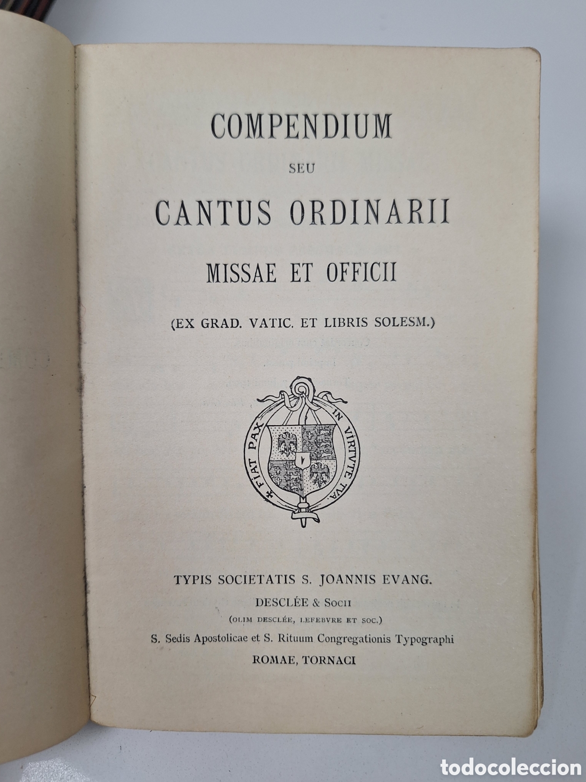 Libros antiguos: Compendium seu Cantus Ordinarii Missae et Officii, Desclee, 1909