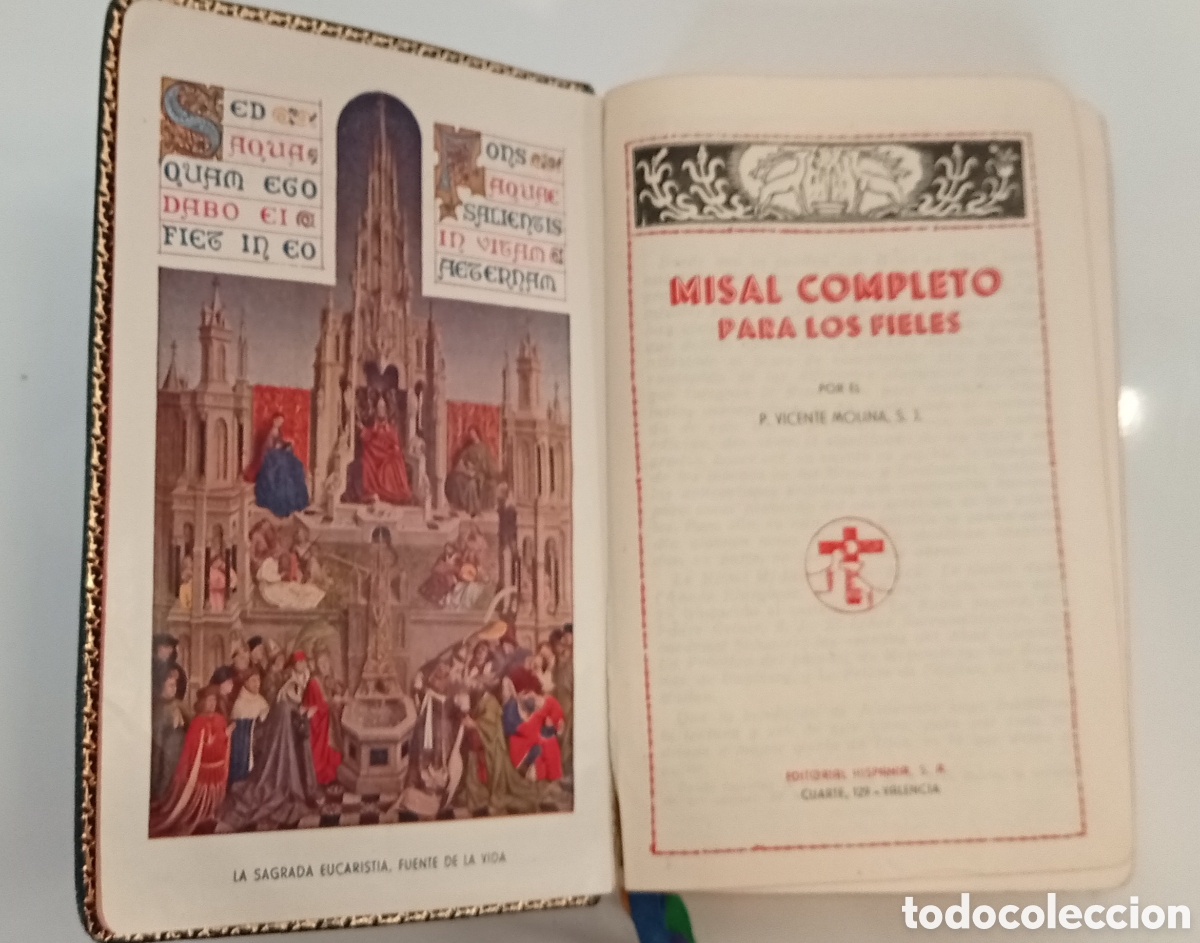 Libros antiguos: .LIBRO MISAL COMPLETO DE V. MOLINA, S.J. - Foto 6