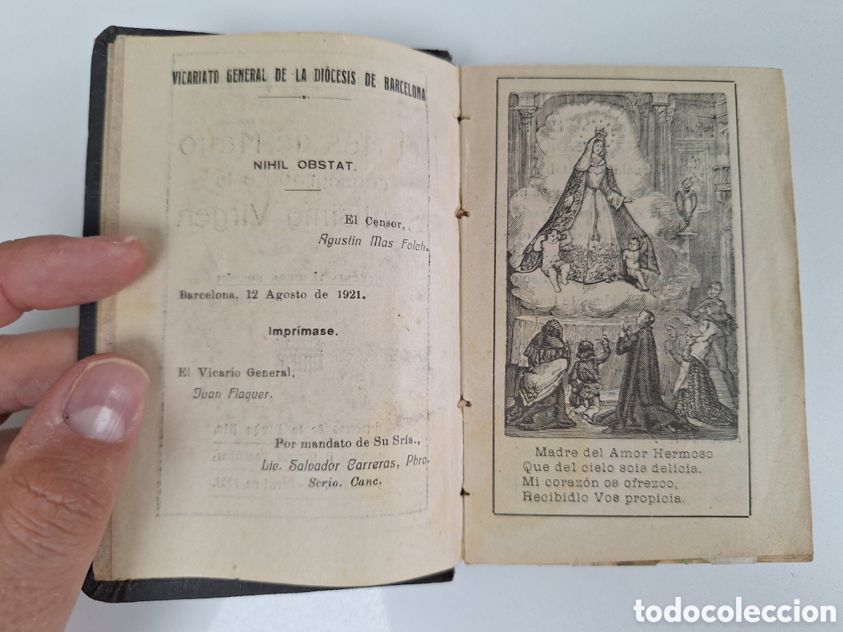 Old books: El Mes de Mayo consagrado a la Virgen, 1921