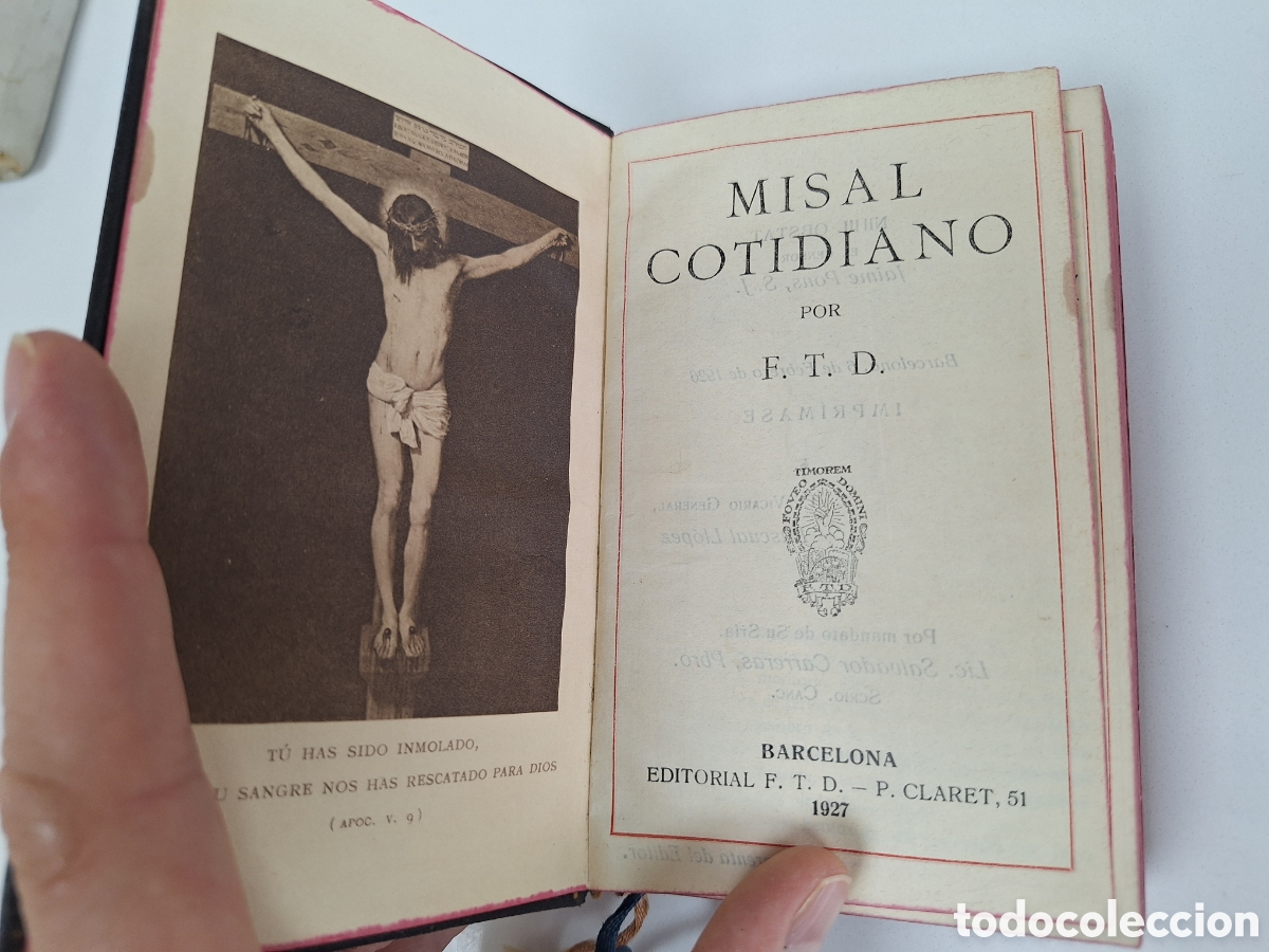 Libros antiguos: Misal Cotidiano, a&ntilde;o 1927 - Foto 1