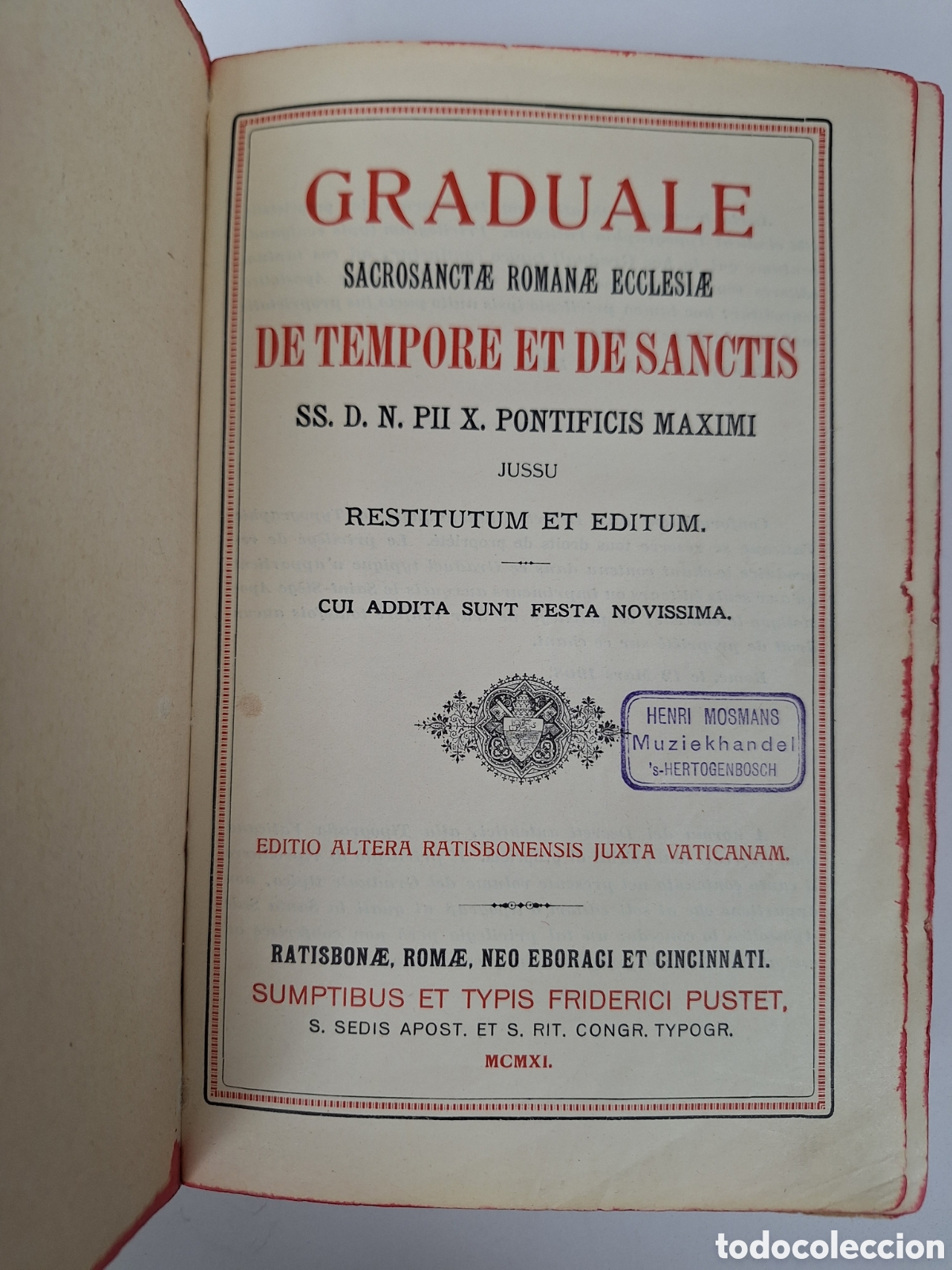 Livros antigos: Graduale Sacrosanctae Romanae Ecclesiae, Pustet, 1911