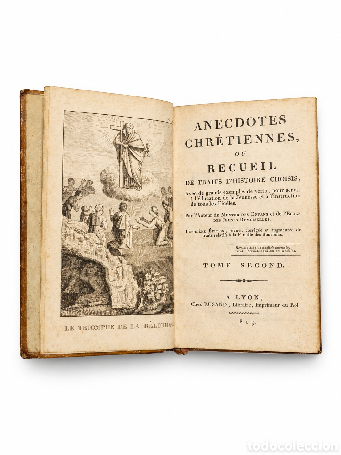 Old books: Libro antiguo de 1819 &ndash; Anecdotes Chr&eacute;tiennes, tomo II
