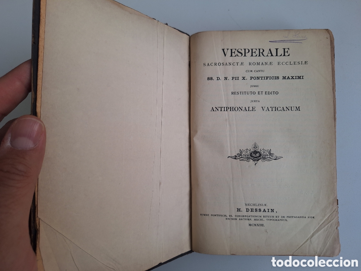 Livres anciens: Vesperale Romanum (para restaurar), Dessain, 1913