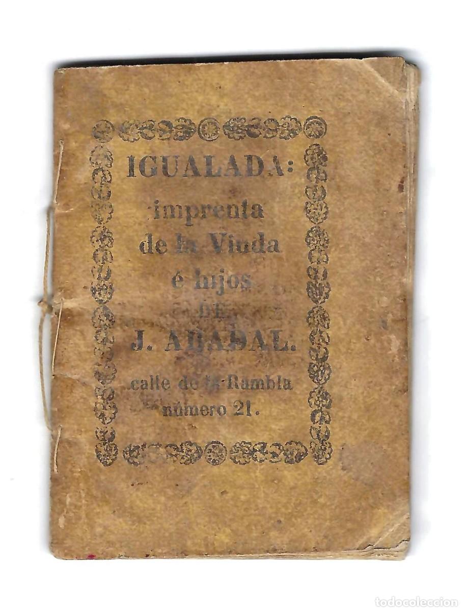 Libros antiguos: COBLAS DE LA MORT Y PASSI&Oacute; DE JESUCRIST NOSTRE SENYOR. IGUALADA. SIGLO XIX