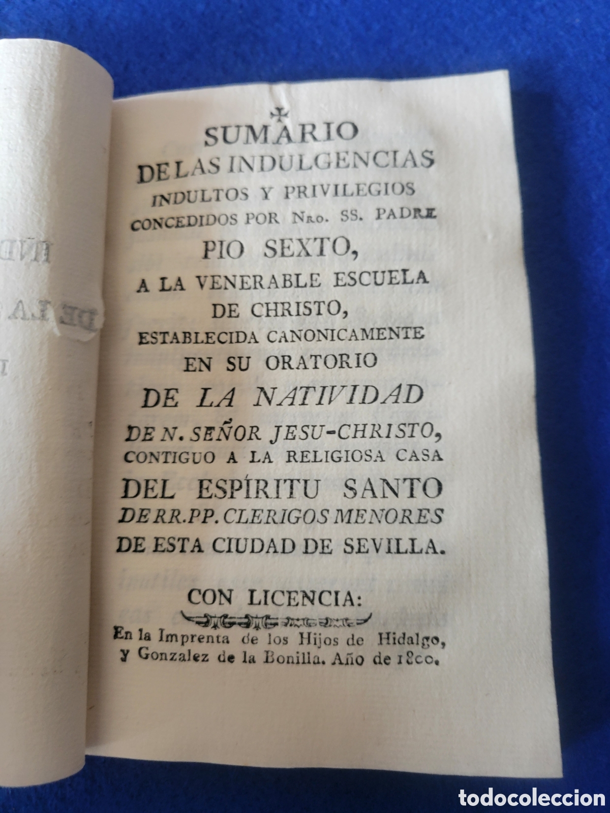 Libros antiguos: PEQUE&Ntilde;O LIBRETO INDULGENCIAS DE LA SANTA ESCUELA DE CHRISTO. SEVILLA A&Ntilde;O 1800