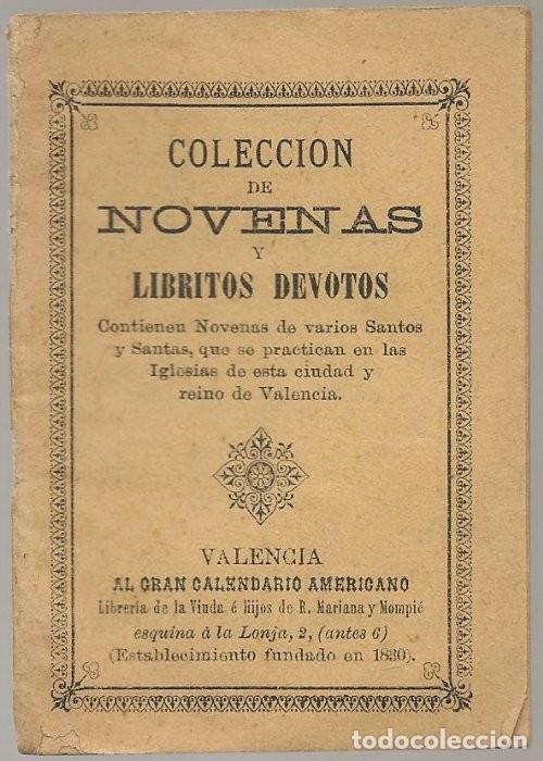 Libros antiguos: NOVENA SANTA ANA MADRE DE LA MADRE DE DIOS Valencia ,1888,