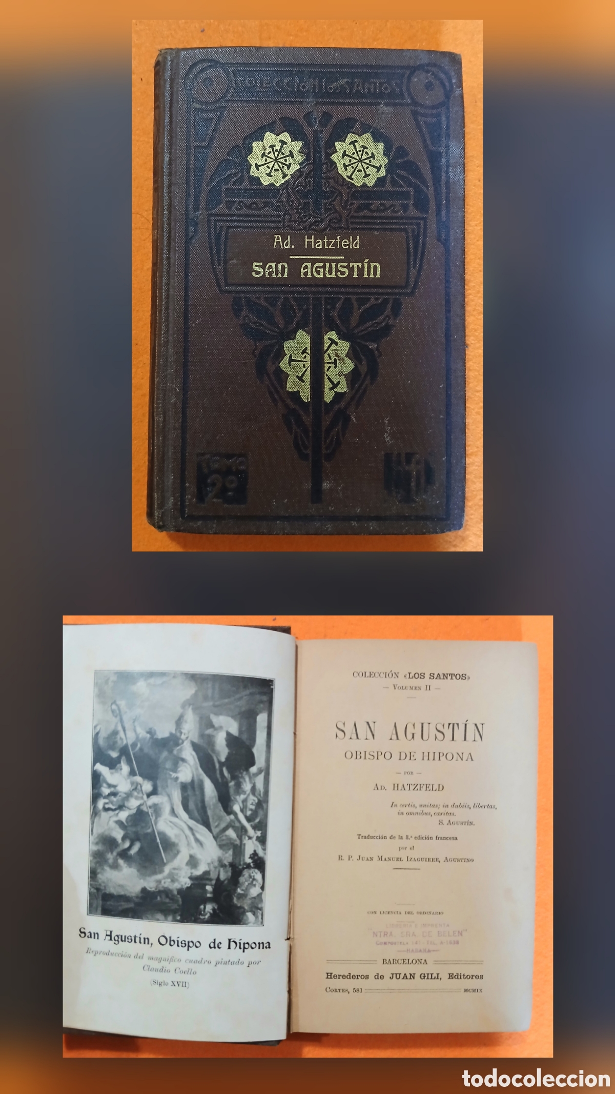 Libros antiguos: San Agustin obispo de Hipona, Ad. Hatzfeld