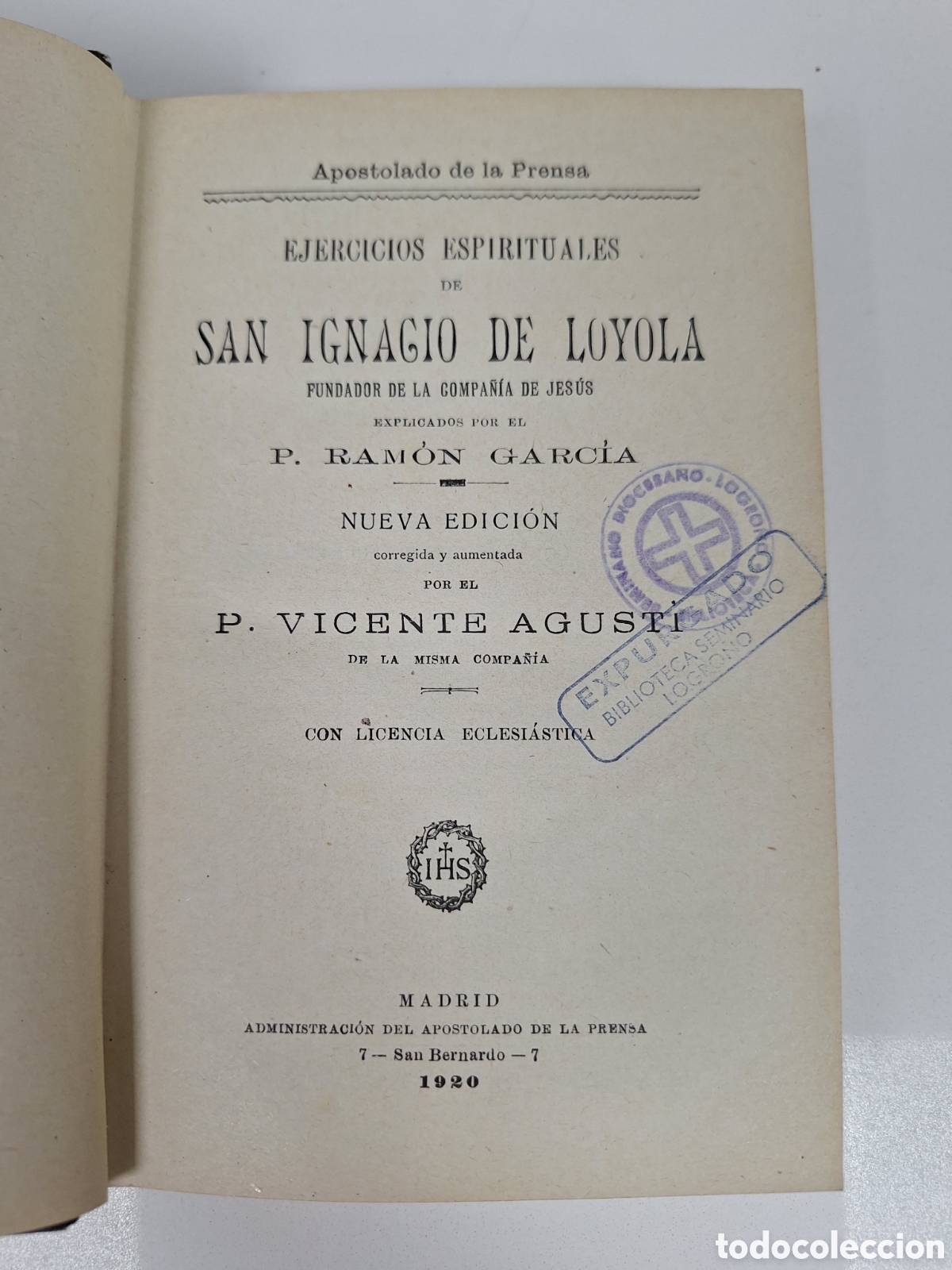 Libros antiguos: P. AGUSTI, Ejercicios de San Ignacio, 1920 - Foto 5
